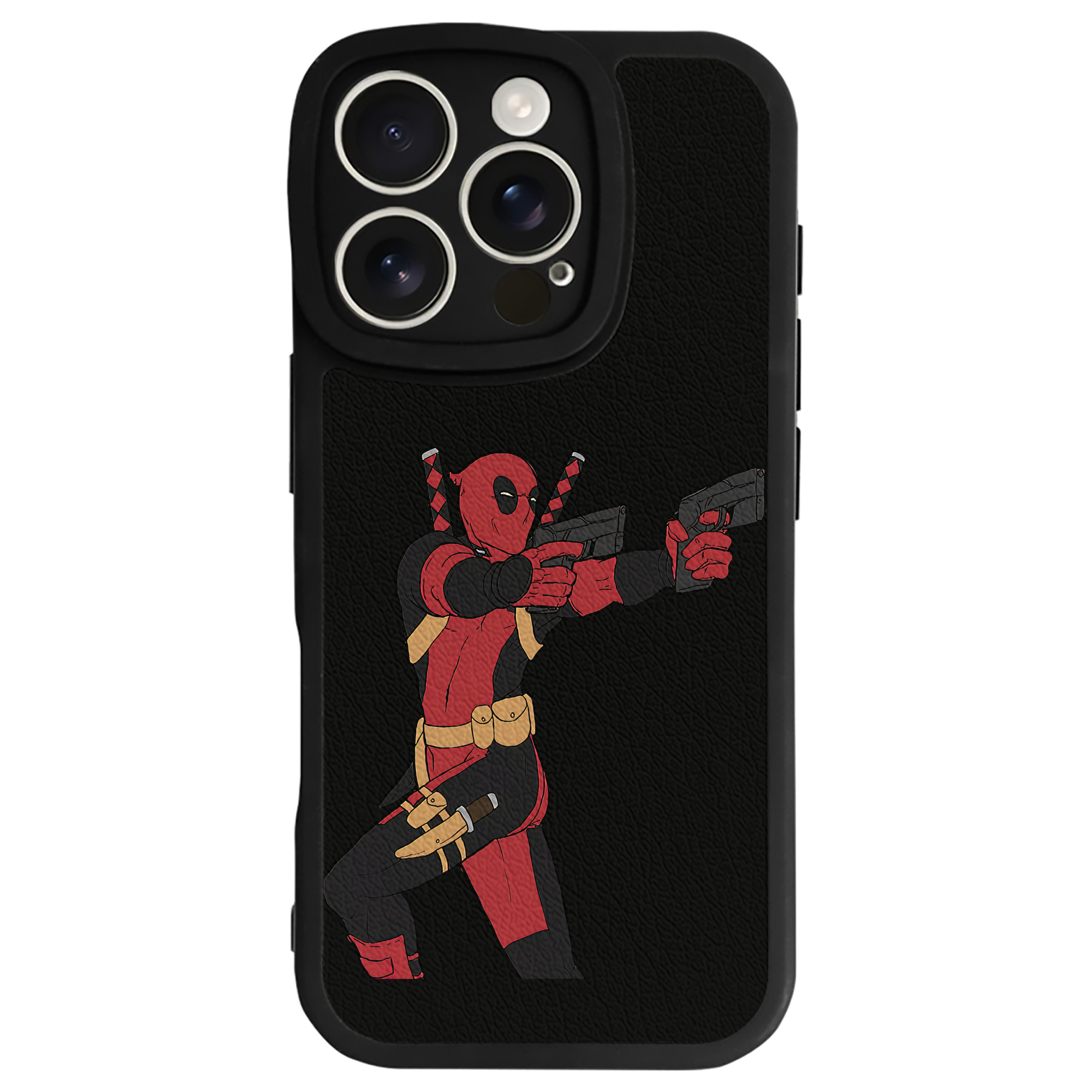 （画像用） Deadpool デッドプール 【iPhone 16シリーズ対応】シリコンスマホケース（レザー調） 材質：シリコン